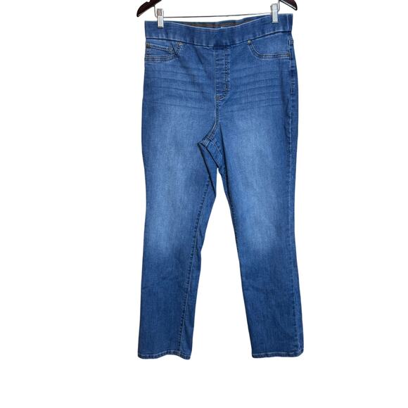Kim Rogers Women's Size 12 Tummy Control Pull On Medium Wash Jeans - Picture 1 of 7